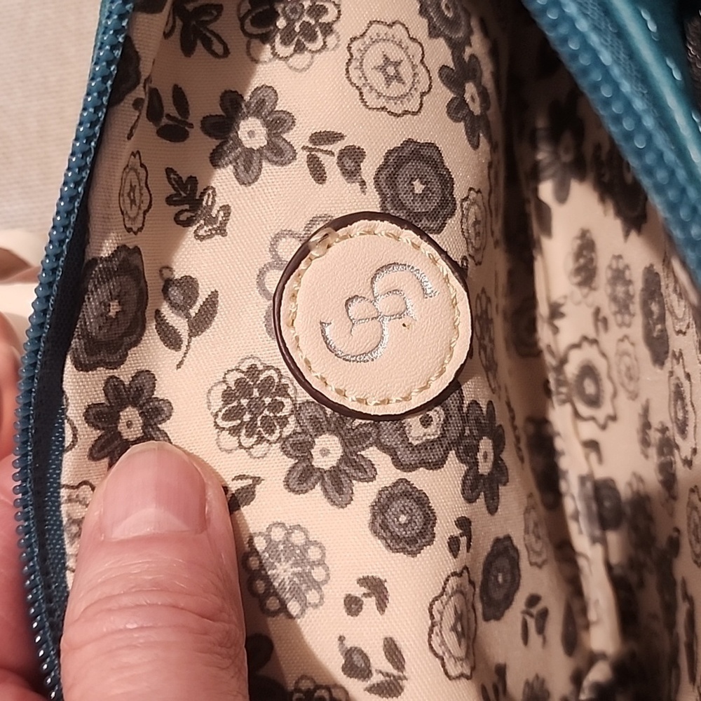 Teal Vegan Leather Crossbody or Clutch - Picture 12 of 12